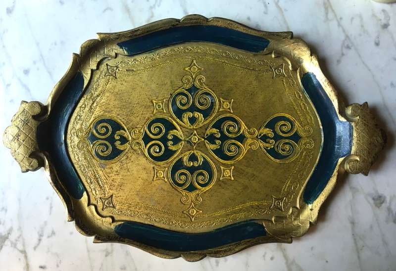 Vintage Florentine painted tray