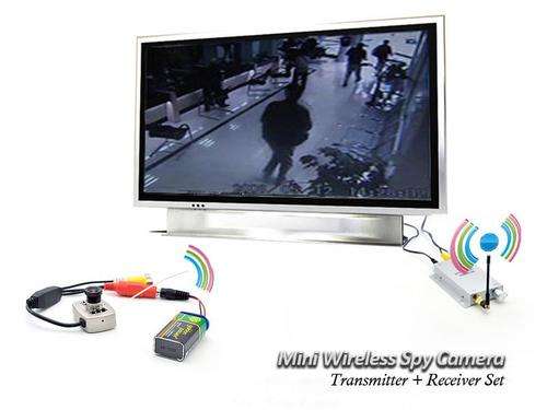Mini Wireless Spy Camera Transmitter / Receiver Set