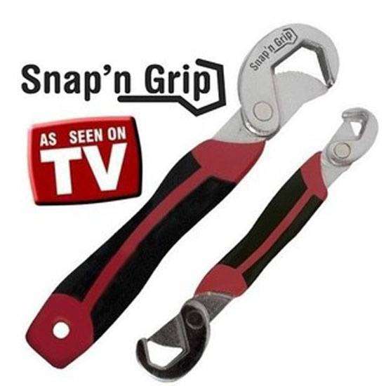 SNAP N GRIP, TWO UNIVERSAL WRENCHES THAT ADAPTS TO ALL KINDS OF BOLTS N NUTS