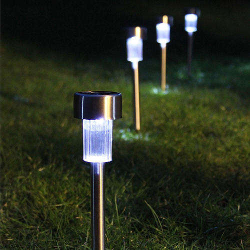 Stainless Steel Solar Led Garden Lights You Bidding on a set of Four