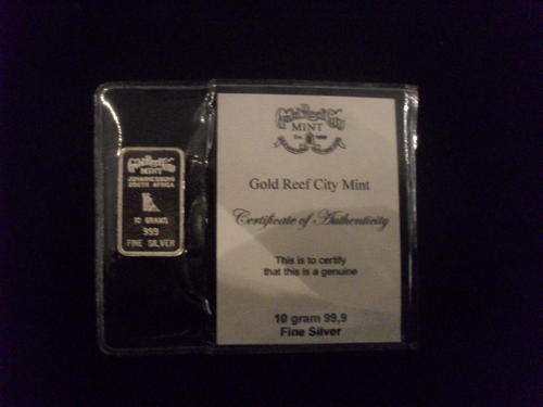 TEN GRAM FINE SILVER ELEPHANT BULLION BAR