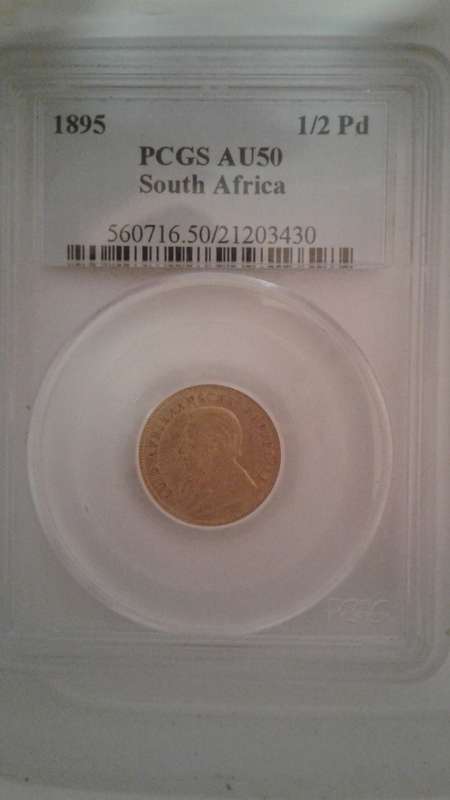 GOLD HALF POND PCGS AU50 (1895) ZAR
