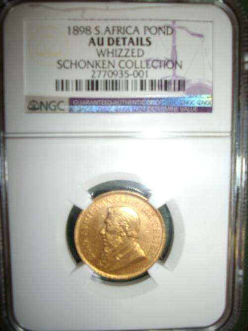 $$$$START(R1.00)$$$(1898) NGC gold AU DETAILS WHIZZED  POND ZAR(collection)