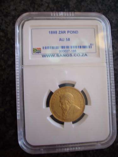 GOLD SALE$$$ R1.00$$$ START(AU58) GOLD (1898) ZAR PONDE ALMOST MS