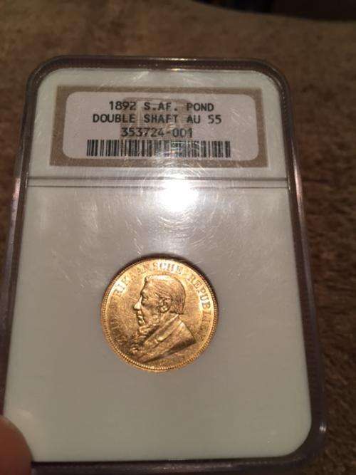 $$$$$(1892 d/s au55)$$$$$ (ngc)pond zar finr gold)***** super**rare
