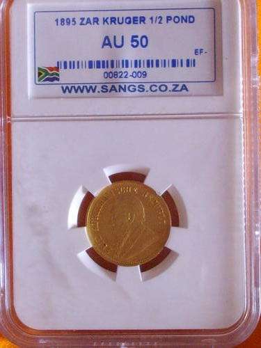 1895 HALFPOND ($$$ONE RAND START$$$) (AU50) RARE