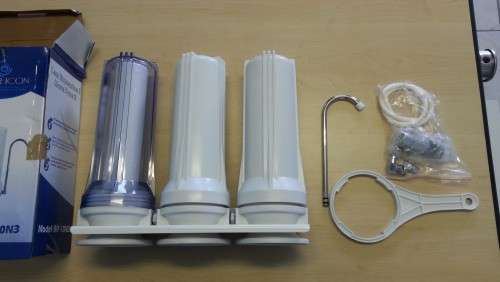 Triple Counter Top Filter with PP+GAC+CarbonBlock