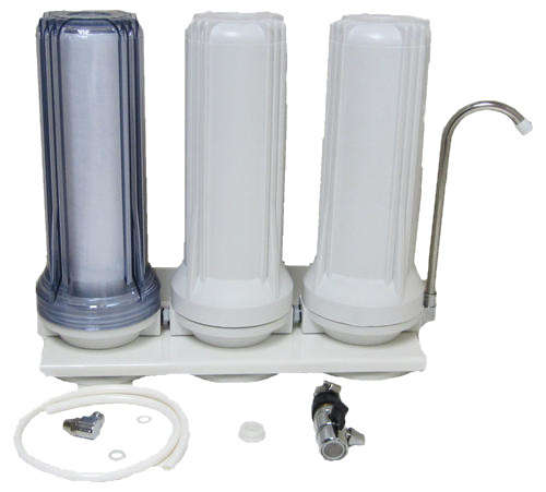 Triple Counter Top Filter with PP+GAC+CarbonBlock