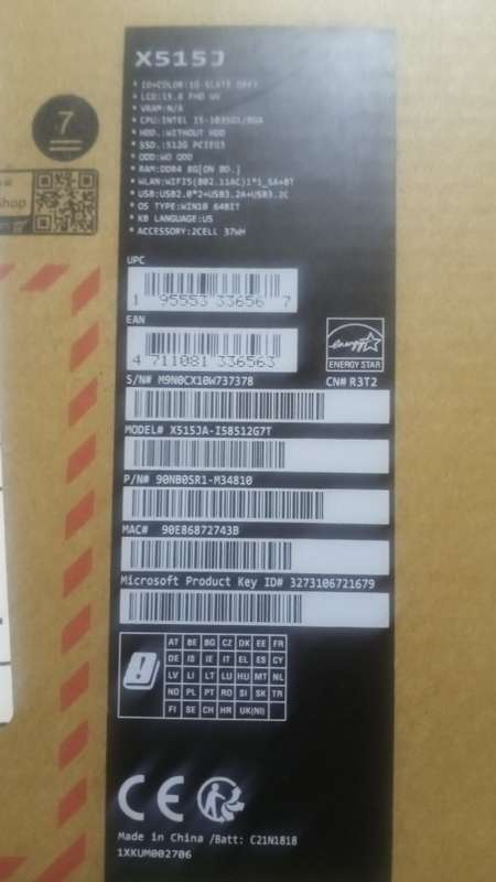Asus Laptop X515 J