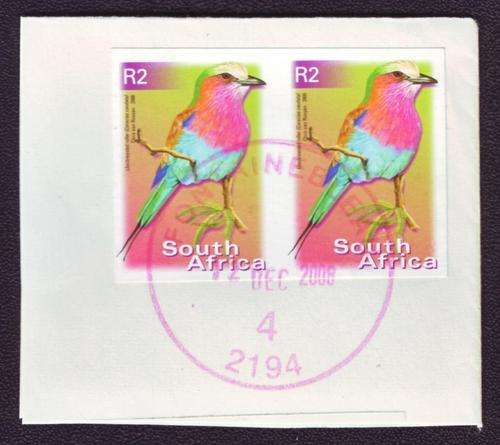 R2 IMPERFORATE PAIR 2000 DEFINITIVES USED ON PIECE - NOT STOLEN!!!!!