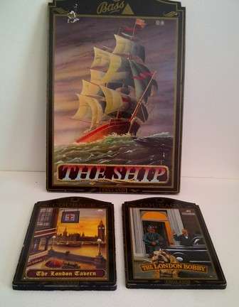 Three Collectable English Pub Signs