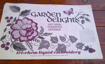 Garden Delights Hot Iron Transfer Designs