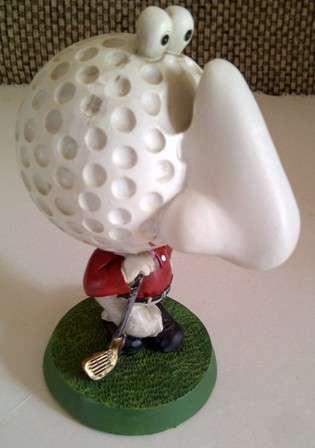 Big Nosed Golf Ball Head Figurine
