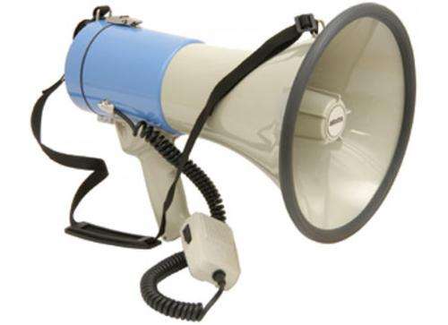 MEGAPHONE - LOUDHAILER 30W PISTOL + LOOSE MIC & SIREN