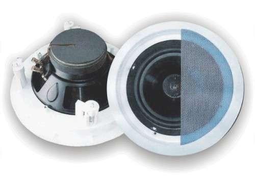 PAIR OF 8" COAXIAL ROUND CEILING SPEAKER QUICK FIT 100W MAX