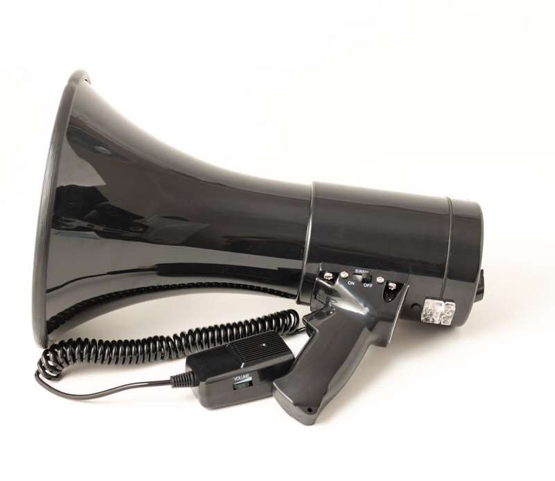 Loudcruiser 30W Handheld Megaphone with Rechargeable Battery Pack