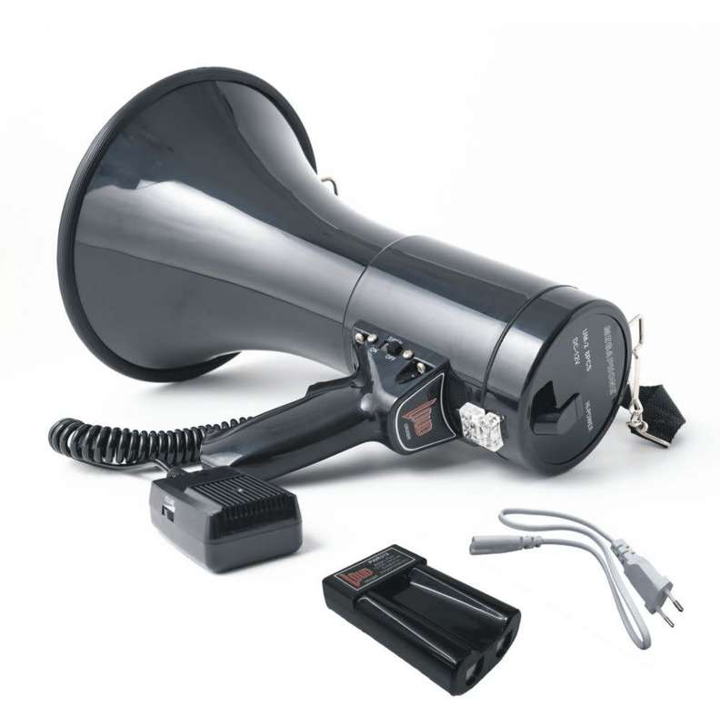 Loudcruiser 30W Handheld Megaphone with Rechargeable Battery Pack