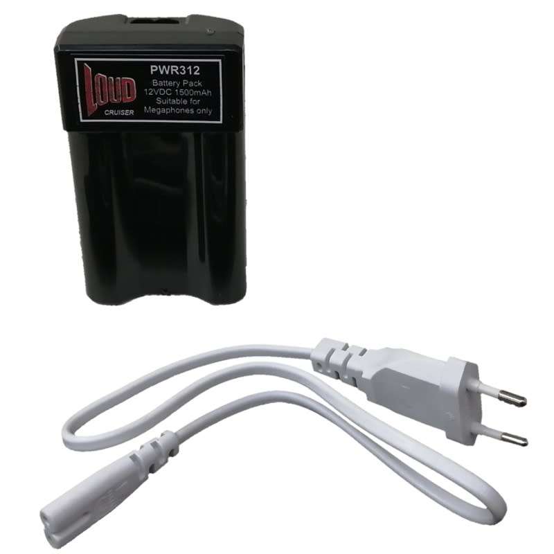 Loudcruiser 30W Handheld Megaphone with Rechargeable Battery Pack