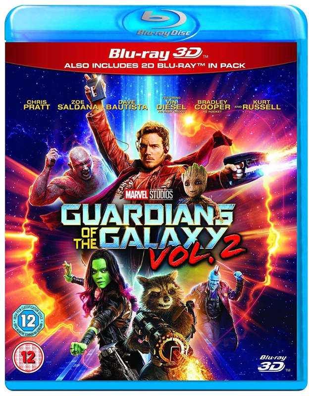 Guardian`s of the Galaxy Vol.2   (Blu Ray) (3d also includes 2D disk)