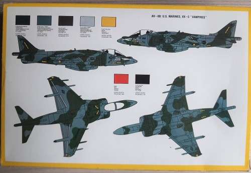 1995 Italeri Night Attack Harrier AV-8B Model Plane