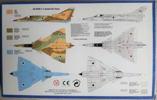 1995 Italeri KFIRC2-C7 Model Plane