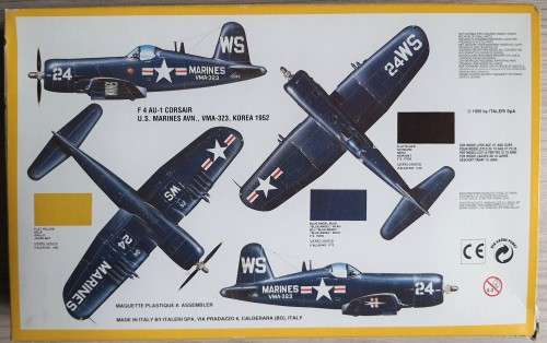 1995 Italeri Corsair F-4U 7 Navy Fighter Model Plane