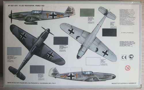 1995 Italeri Bf-109 F2/4 Messerschmitt Model Plane