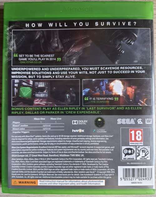 Alien Isolation Ripley Edition (Xbox One)