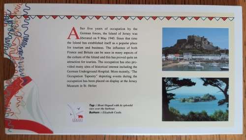 Liberation of Jersey 2 Pound Coin and 1 Pound Banknote