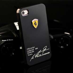 Iphone 4/4s Cover Protect Case Ferrari Cover - Black Metal Frame