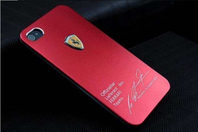 Iphone 4/4s Cover Ferrari Cover - Red Metal Frame