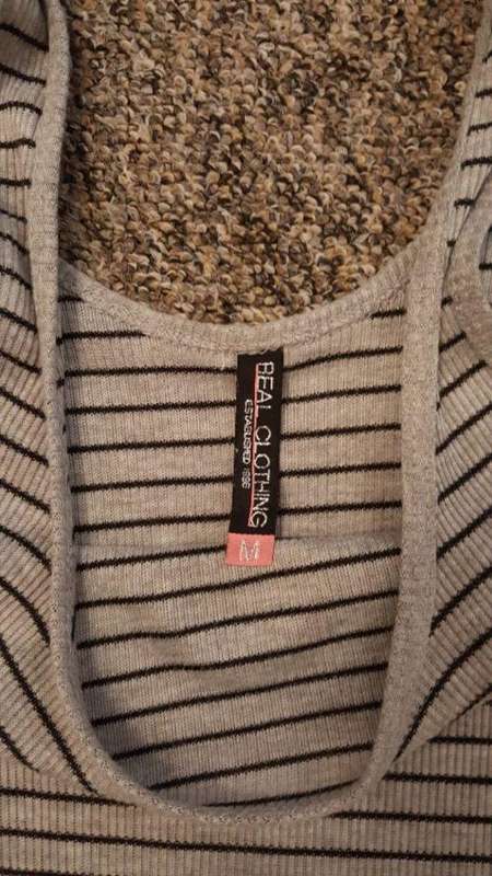 *Summer Sale* Real Clothing Black & Grey Stripe Dress