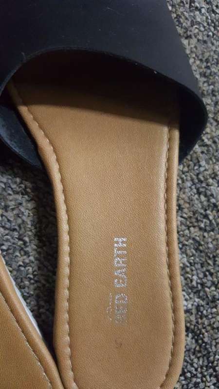 Red Earth Slip On Sandal - Black