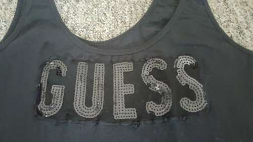 Guess Logo Black Tank Top - Woolworths Tank
