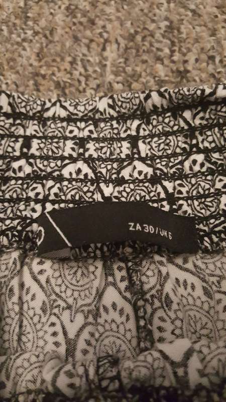 MRP Red Boho Gypsy Pants - Black & White Pattern