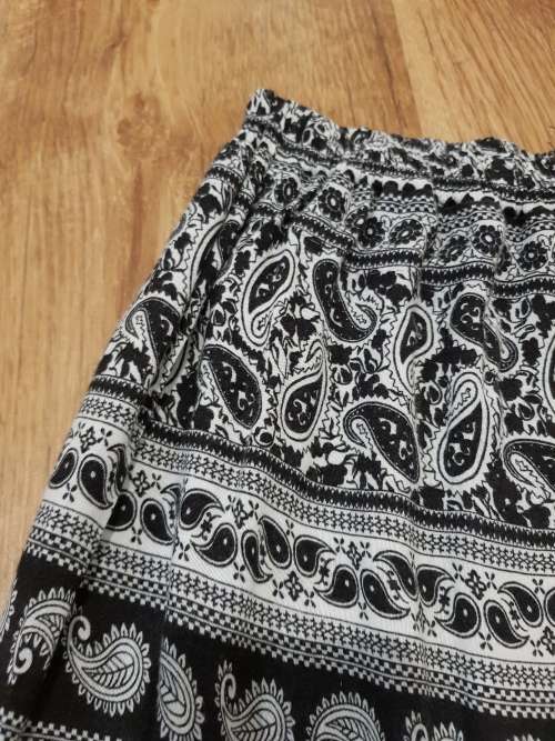 Black & White Patterned Harem/Gypsy Pants