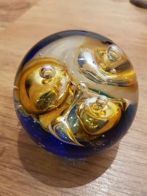 Blue & Gold Paperweight
