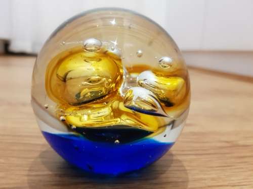 Blue & Gold Paperweight