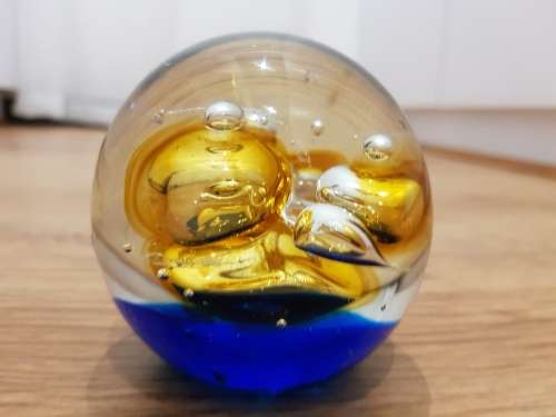 Blue & Gold Paperweight