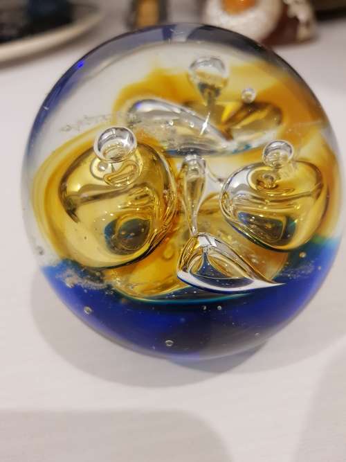 Blue & Gold Paperweight
