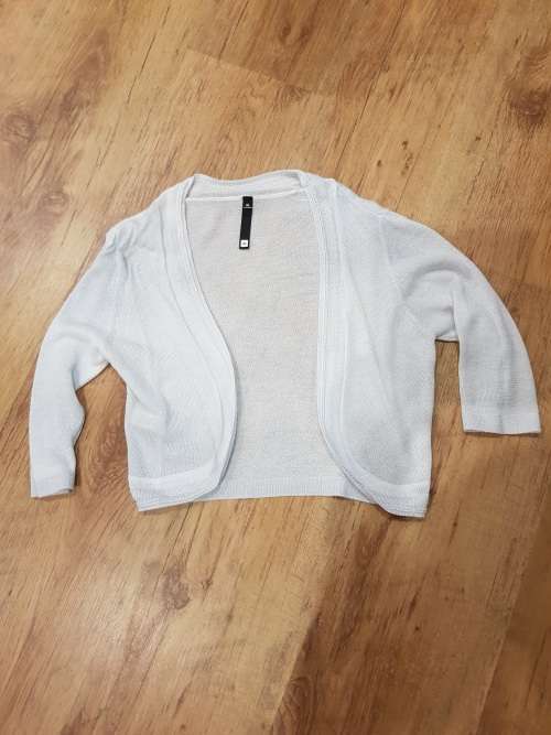 White Glitter Knit Bolero