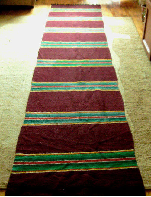 Vintage Hand Knotted Woolen Bulgarian Rug