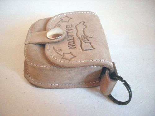 Vintage Leather Belt Pouch keychain wallet, purse, Balaton, Utility, unused