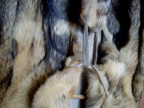 Genuine fox fur coat/jacket designed by Carlo Beetz