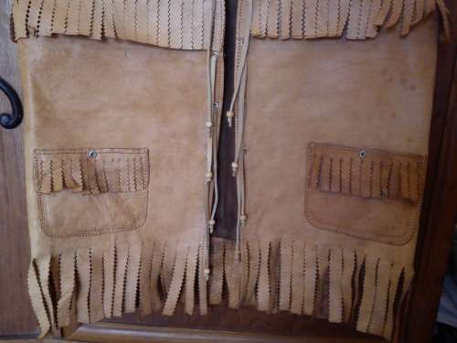 Men's leather waistcoat