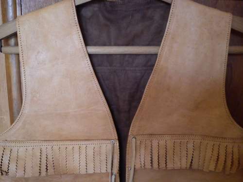 Men's leather waistcoat