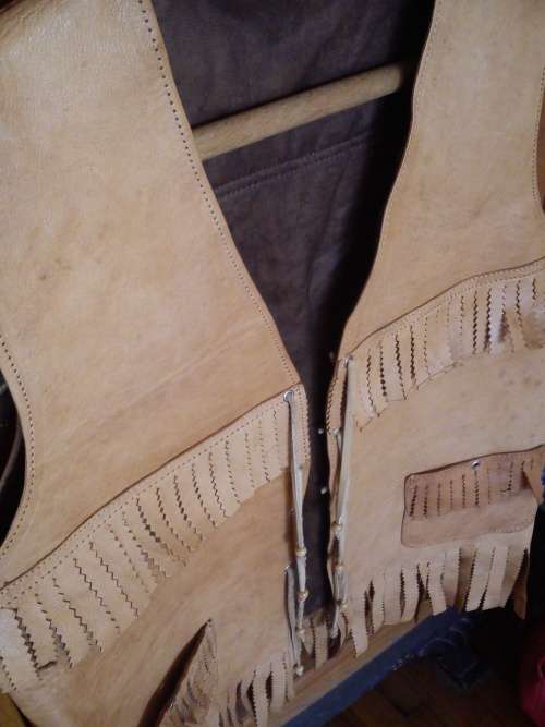 Men's leather waistcoat