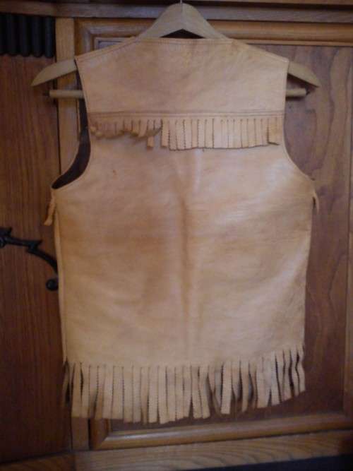 Men's leather waistcoat