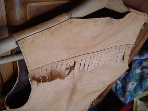 Men's leather waistcoat