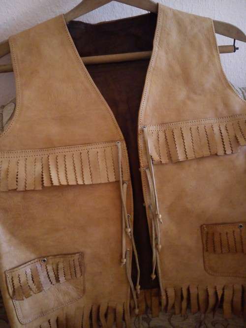 Men's leather waistcoat